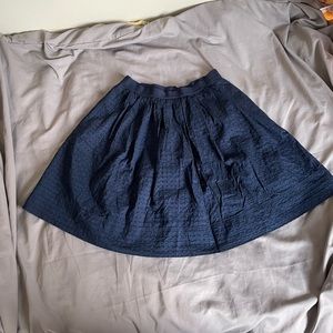 Uniqlo: vivid navy eyelet Midi Skirt